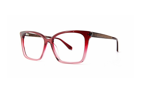 Lunettes design Wood Fellas Curve (11042 red/crystal)