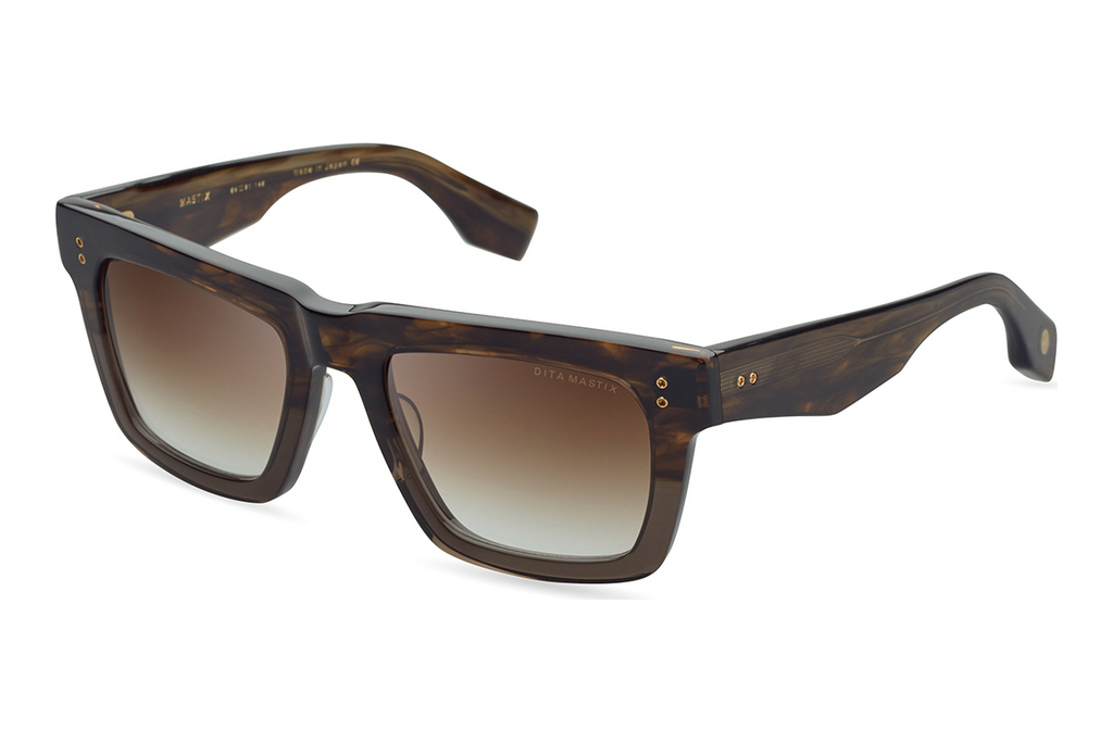 DITA   DTS-712 02A DARK BROWN TO CLEAR GRADIENTBROWN SWIRL TO CRYSTAL BROWN